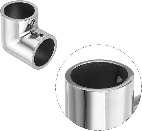 uxcell Boat Handrail Fitting, 2-Way Elbow Pipe Connector Marine Grade 316 Stainless Steel Pipe Fitting Connector 4mm for 1-3/16inch OD Tube Shelves Display Racks in Saudi Arabia