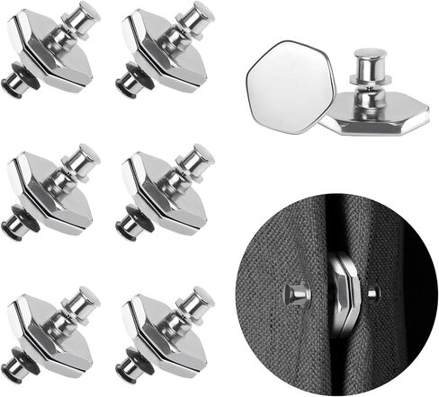 7 Pairs Curtain Magnets Closure Magnetic Curtain Clips Prevent Light Leaking Strong Curtain Weights Magnetic Holdback Button for Indoor Outdoor Curtain, Drapery, Flag, Fabric, Tablecloth, Stop Blowing in Saudi Arabia