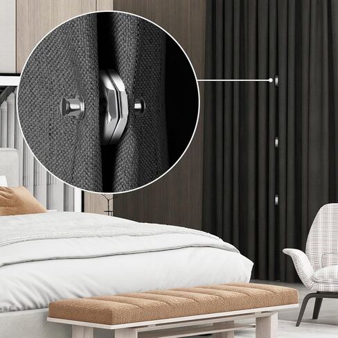 7 Pairs Curtain Magnets Closure Magnetic Curtain Clips Prevent Light Leaking Strong Curtain Weights Magnetic Holdback Button for Indoor Outdoor Curtain, Drapery, Flag, Fabric, Tablecloth, Stop Blowing in Saudi Arabia