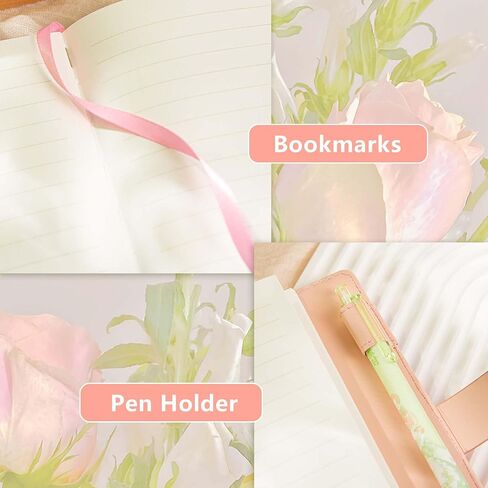 Diary with Lock, Flower and Butterfly Journal, Refillable PU Leather Diary with Lock and Key for Women Girls, B6 Secret Personal Daily Journal, Vintage Locking Diary, 224 Pages Lined Journal in Kuwait