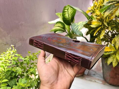 Quirky Craft Brown Leather Journal Doors of Durin Tolkien Lord of the Ring Embossed Journal Book of Shadows Notebook in Saudi Arabia