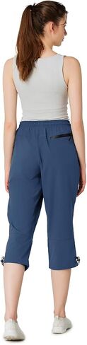 Women's Hiking Capris Quick Dry Lightweight Elastic Waist Cargo Capri with 4 Pockets UPF 50+ for Outdoor，Golf in Saudi Arabia