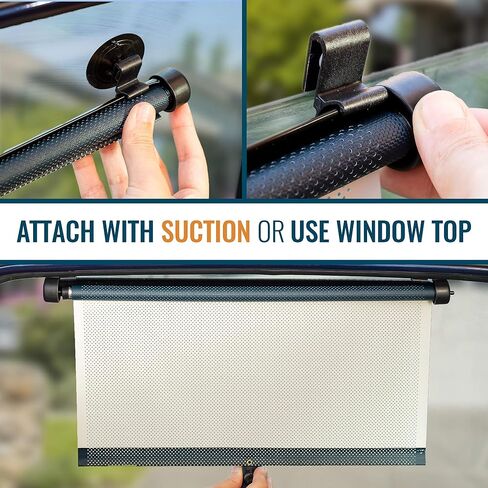 Car Side Window Sunshades - 2 Pack. Universal Roller Blind to Protect Baby, Kids, Pets and Passengers in The Back Seat from Harmful UV Rays and Heat. for a Cooler Car. Easy to Install. by Barucci in Saudi Arabia