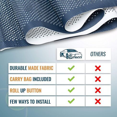 Car Side Window Sunshades - 2 Pack. Universal Roller Blind to Protect Baby, Kids, Pets and Passengers in The Back Seat from Harmful UV Rays and Heat. for a Cooler Car. Easy to Install. by Barucci in Saudi Arabia