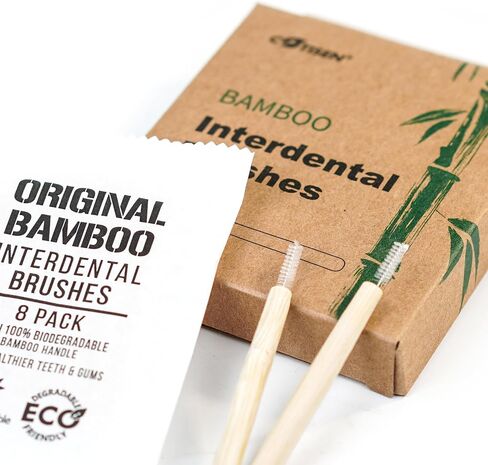 فرش الخيزران بين الأسنان، مقبض صديق للبيئة وقابل للتحلل، منظف بين الأسنان قابل للتحلل الحيوي، عدد 16 in Kuwait