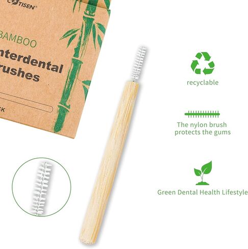 فرش الخيزران بين الأسنان، مقبض صديق للبيئة وقابل للتحلل، منظف بين الأسنان قابل للتحلل الحيوي، عدد 16 in Kuwait