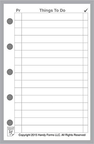 حجم صغير لقائمة المهام، مقاس ومثقوب لجهاز Filofax Mini Notebook (2.75 بوصة × 4.25 بوصة) in Kuwait