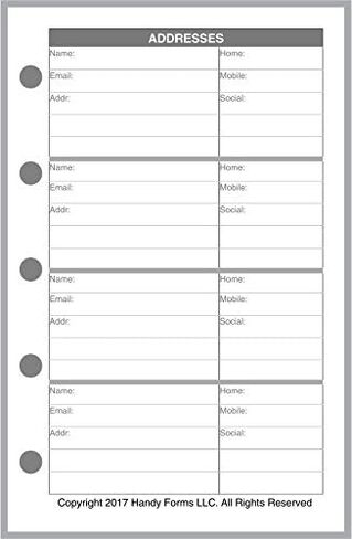 حجم صغير لقائمة المهام، مقاس ومثقوب لجهاز Filofax Mini Notebook (2.75 بوصة × 4.25 بوصة) in Kuwait