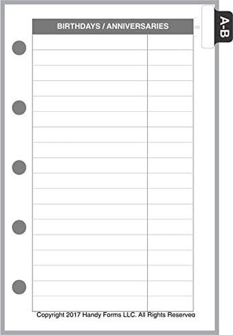 حجم صغير لقائمة المهام، مقاس ومثقوب لجهاز Filofax Mini Notebook (2.75 بوصة × 4.25 بوصة) in Kuwait