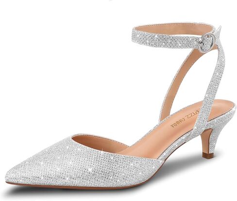 PIZZ ANNU Women's Aliaa Pointed Toe Low Kitten Heels Comfort Wedding Party Casual Dress Closed Toe Pumps Shoes with 2 Inches Low Heel Design in Saudi Arabia