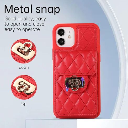 حافظة محفظة Kudex Crossbody لهاتف iPhone 12/12 Pro، حافظة نحيفة مزودة بفتحة للبطاقات مع حزام حبل قصير ومسند جلدي وغطاء حماية للهاتف iPhone 12/iPhone 12 Pro 6.1 بوصة (أسود) in Saudi Arabia