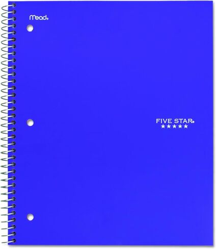 دفتر ملاحظات Five Star 06210 Wirebound 3-Subject، قواعد الكلية، 11 × 8 1/2، 150 ورقة، متنوعة in Saudi Arabia