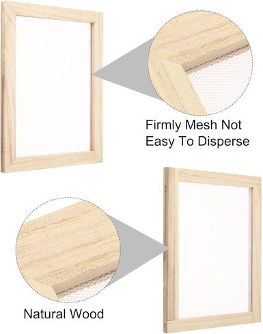 إطار طباعة الشاشة الحريرية 3 قطع من MECCANIXITY، خشب 15.7 × 11.8 بوصة مع 160 شبكة بيضاء لمشروع طباعة الشاشة بنفسك in Kuwait
