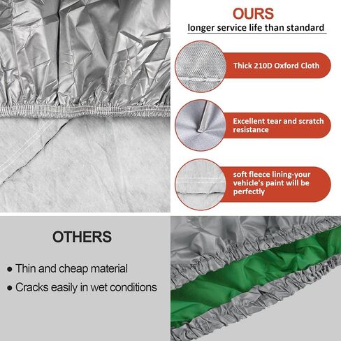 Ford Bronco Weatherproof Cover Thicker 210D Oxford Cloth Car Cover with Reflective Silver Coating and Soft Fleece Liner Provides Full Protection for 4 Doors Ford Bronco 2021-2023 in Saudi Arabia