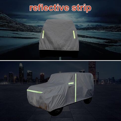 Ford Bronco Weatherproof Cover Thicker 210D Oxford Cloth Car Cover with Reflective Silver Coating and Soft Fleece Liner Provides Full Protection for 4 Doors Ford Bronco 2021-2023 in Saudi Arabia