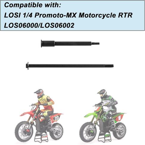مجموعة عمود ثابت لمحور العجلة الأمامية والخلفية من الفولاذ لأجزاء ترقية دراجة نارية LOSI 1/4 Pro Moto-MX RTR (استبدال الجزء LOS262015) in Kuwait