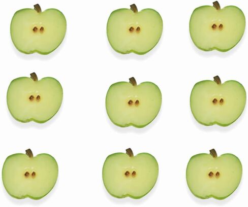 9pcs Artificial Apples Slices Fake Fruit Plastic Home House Kitchen Decoration Photography Props Party Faux Model Festival Office Tabletop Decor in Saudi Arabia