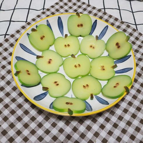 9pcs Artificial Apples Slices Fake Fruit Plastic Home House Kitchen Decoration Photography Props Party Faux Model Festival Office Tabletop Decor in Saudi Arabia