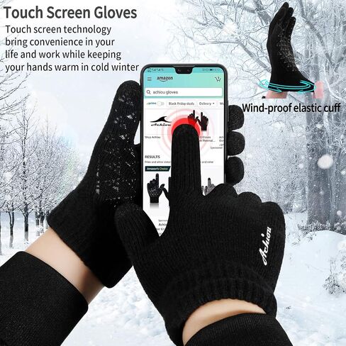 Achiou Winter Knit Gloves and Winter Snow Ski Gloves for Men & Women in Saudi Arabia