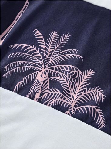 GORGLITTER Men's Two Piece Tracksuits Tropical Print Tee Shirt and Shorts Set in Saudi Arabia
