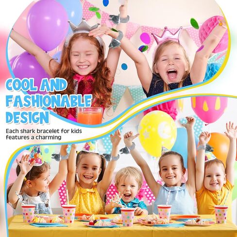 6 Pieces Shark Slap Bracelets Stuffed Animal Slap Band Party Favors Plush Slap Bracelets Bulk for Kids Party Favors Birthday Gifts in Saudi Arabia