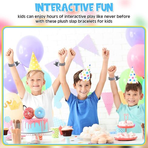 6 Pieces Shark Slap Bracelets Stuffed Animal Slap Band Party Favors Plush Slap Bracelets Bulk for Kids Party Favors Birthday Gifts in Saudi Arabia