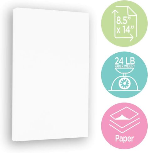 ورق JAM PAPER Legal Strathmore 24lb - 90 جرامًا للمتر المربع - 8.5 × 14 - نسيج أبيض ساطع - 500 ورقة/ريم in Saudi Arabia