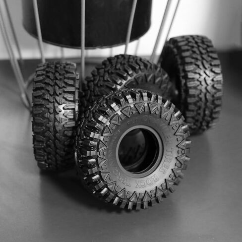 1.9" RC Mud Terrain Tires 4PCS 110mm RC Rock Crawler Tires Mud Grappler Rubber Tires Fit for 1/10 RC Crawler Axial SCX10 Traxxas TRX-4 Redcat Gen8 RC4WD D90 Tamiay CC01 in Kuwait