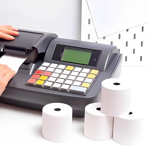Thermal Paper Receipt Rolls - 3 1/8" x 200' - Point of Sale Receipt | 48 GSM Paper Premium Quality Paper - Compatible with All POS Cash Registers BPA Free - Pack of 50 (1 Pack) in Saudi Arabia