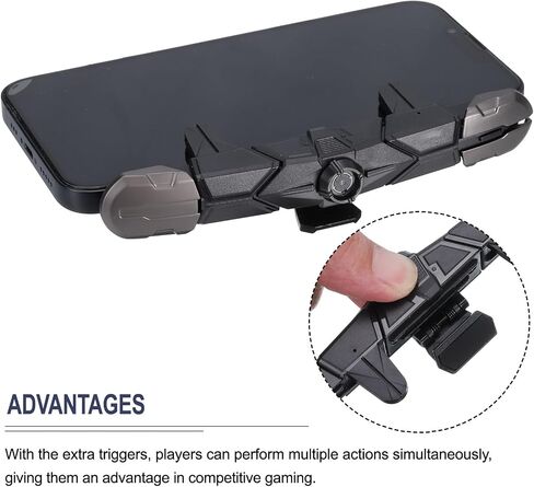 MECCANIXITY Gaming Trigger Mobile Game Controller 1 زوج G15 Fire Key Burst Shooter أسود للهاتف الخلوي 4.7-6.5 بوصة مع كابل USB 30 سم in Saudi Arabia