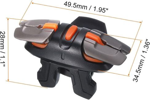 MECCANIXITY Gaming Trigger Mobile Game Controller 1 زوج ستة أصابع ربط النار مفتاح انفجار مطلق النار الأسود للهاتف الخليوي 4.7-6.5 بوصة in Saudi Arabia