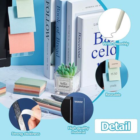 20 Pcs Office Desk Accessories Include 2 Pcs Monitor Memo Board Computer Message Board Sticky Note Holder 12 Pads Sticky Notes in 2 Sizes 5 Pcs 0.5mm Gel Pens Black Ink Pens Office Supplies in Saudi Arabia