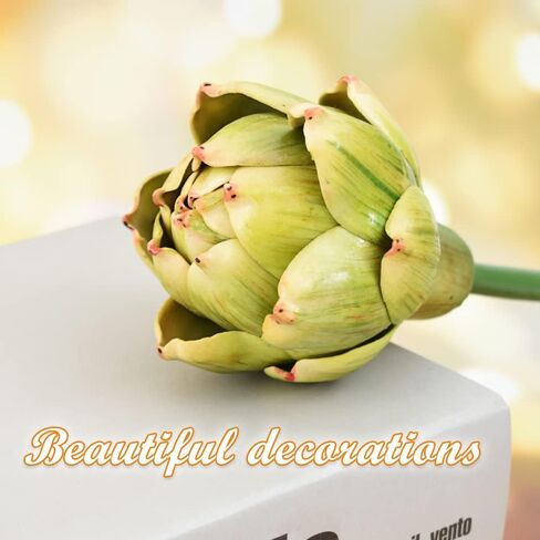 الخرشوف الاصطناعي مع السيقان، 2 قطعة من الخرشوف محاكاة الفواكه وهمية للديكور المنزل المطبخ حفل زفاف الجدول الديكور in Kuwait