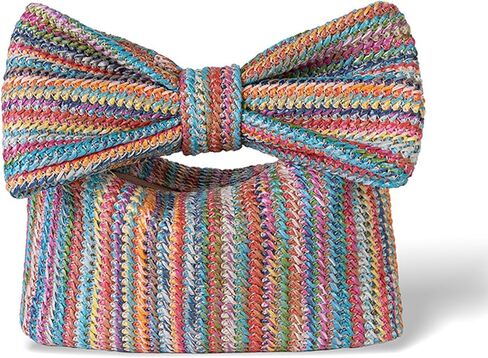 Straw Clutch Purse for Women, Bow Woven Beach Bag, Summer Evening Purse Vacation Handbag Tote Purse in Saudi Arabia