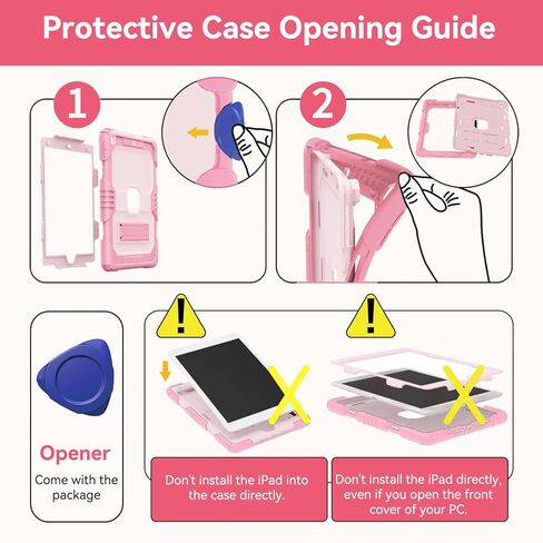 Case for ipad 9th/ 8th/ 7th Generation Case 10.2 Inch (2021/2020/2019), Slim Shockproof Rugged Protective Case for iPad 10.2 Case Built-in Multi Angle Viewing Kickstand, Bk+AlpineGreen in Kuwait