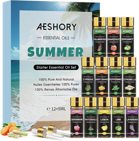 Summer Essential Oils Set - Fragrance Oil for Diffuser, Humidifier, Aromatherapy, Candle Making - in Saudi Arabia