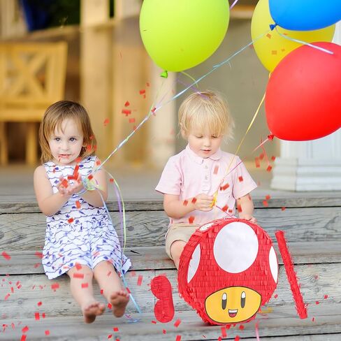 زينة عيد ميلاد كبيرة على شكل فطر - 14 * 13.7 بوصة سلسلة سحب لطيفة مع معصوب العينين، مضرب وحشو للأطفال الأولاد والبنات والحفلات وحفلات استقبال المولود الجديد، ديكورات أنشطة الكرنفال in Kuwait