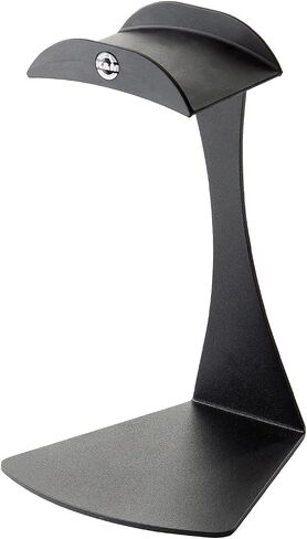 K&M Konig & Meyer 16080.000.55 Headphone Clamp-On Tube Holder | Protective Rubber Padded Arm | Slip-Resistant | Steel Design | Headset Accessory w/ Earbud / Headphone Jack Cable Rack | German Made in Saudi Arabia