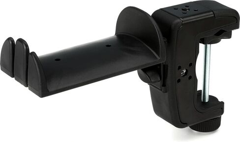 K&M Konig & Meyer 16080.000.55 Headphone Clamp-On Tube Holder | Protective Rubber Padded Arm | Slip-Resistant | Steel Design | Headset Accessory w/ Earbud / Headphone Jack Cable Rack | German Made in Saudi Arabia