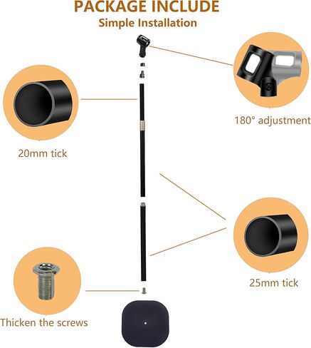 حامل ميكروفون على الأرض بارتفاع قابل للتعديل من 43 بوصة إلى 63 بوصة مع قاعدة ثقيلة لأداء الغناء وحفلات الزفاف والتحدث باللون الأسود in Kuwait