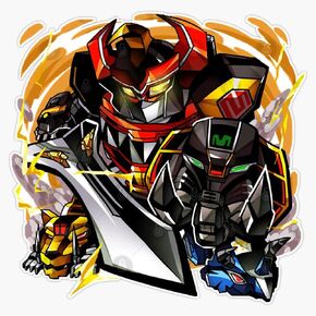 Another Dinosaur Robot Megazord Power Rangers Style Mecha Warrior with Sword Action Anime 5" Magnetic Bumper Sticker in Saudi Arabia