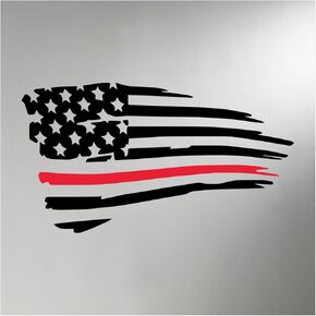 American Flag Decal White Patriotic Vinyl Sticker Waterproof for Car Laptop Window Accessories 6 x 3.47 Inches (White) in Saudi Arabia
