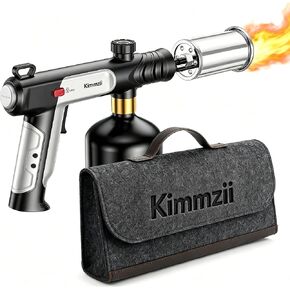 Propane Torch with Felt Storage Pouch, One-Tap Max Flame, Safety Lock, Adjustable Precision Flame, Kitchen Blow Torch Gun for Sous Vide, Searing Steak, BBQ Grill, Camping (Tank Not Included) in Saudi Arabia