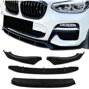 Front Lip Compatible with BMW X3 G01 (2018-2021) X4 G02 (2019-2021) M-Sport Model, ABS Gloss Black Bumper Air Splitter in Kuwait