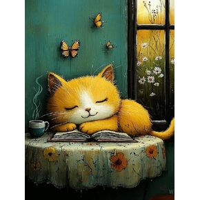 Cosmiyo 5D Diamond Art Kits for Adults, Cute Corgi Dog Full Drill Round Rhinestone Diamond Painting Canvas, Autumn Falling Leaves Wall Decor, Cute Dog Gifts for Corgi Lovers, 12x16in in Kuwait