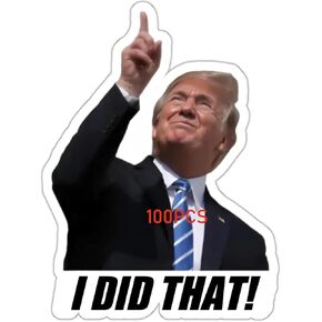 100Pcs “ I Did that" – Waterproof Gas Pump Decals, Funny Political Trump Stickers for Cars, Bumpers, Anti-Trump, Laptops & More (100pcs-B) in Saudi Arabia