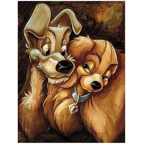 Better Selection Lady and The Tramp Diamond Art Kit for Adults, 5D Full Drill DIY Arts & Crafts Bling Artwork Decor Gift Set with Crystal Rhinestone Gems 11.81x15.75 inch in Saudi Arabia