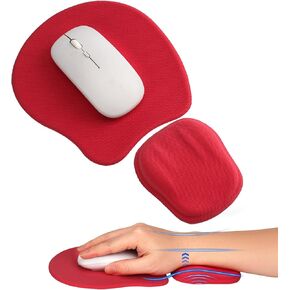 Ergonomic Mouse Pad with Wrist Support, Memory Foam Wrist Rest & Mouse Pad Set, Relieves Wrist Pressure for Comfortable Office & Gaming Use (Bright Yellow) in Saudi Arabia