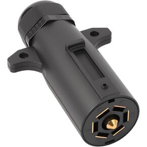 Rv 7 Pin Trailer Plug with Ip68 Waterproof Seal, Detachable Rv-Style 7 Pin Trailer Connector, Designed for Maintaining Equipment Trailers and Long - Distance Trips Rvs Owner to Repairs and Upgrades in Kuwait