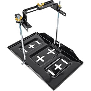 JEGS Steel Battery Tray Kit | Includes Tray, Hold Down, and Two J-Bolts | Corrosion-Resistant Vinyl Coating | 7in.Wide By 13in.Long in Saudi Arabia